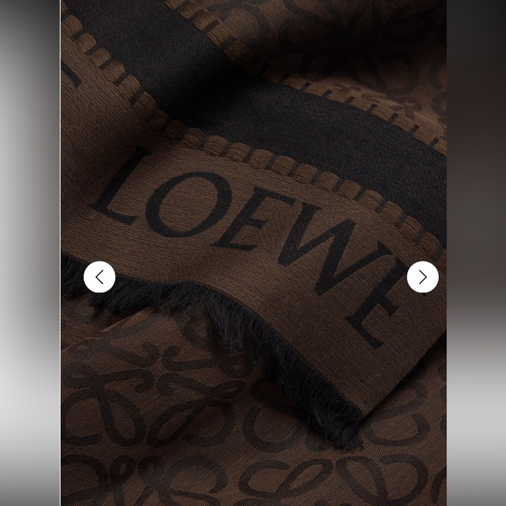 Loewe Paula’s Ibiza Brown Cotton Scarf, Sarong, or Pareo - Picture 4 of 5